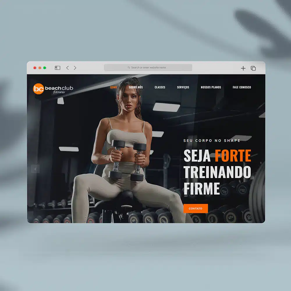 criação de site, web design profissional academia, beach club