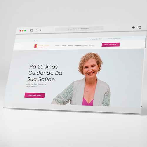 Exemplo de site criado pela O!Job para Dermobarra, clinica de dermatologia no Rio de Janeiro