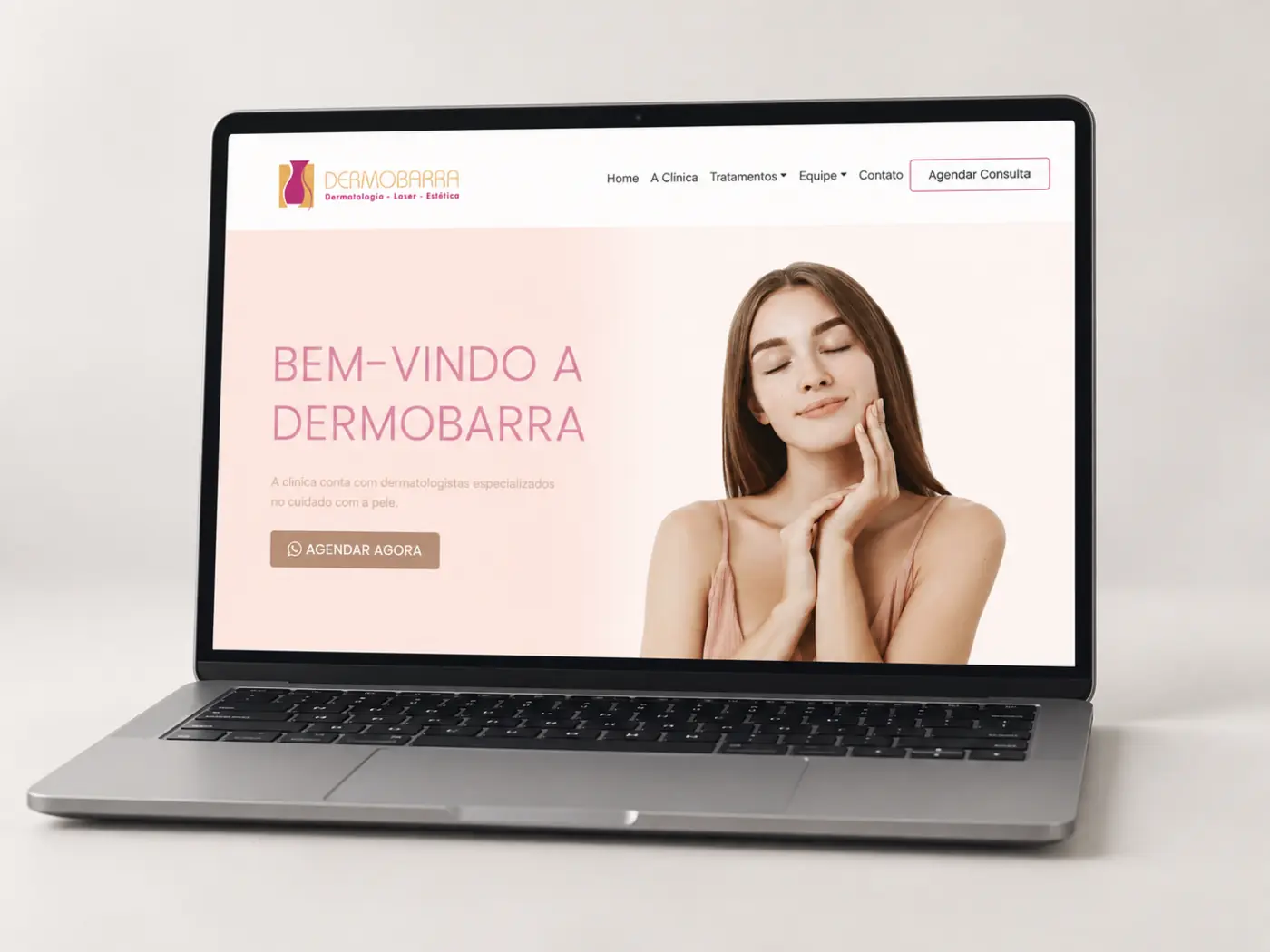 Site para clínica de dermatologia desenvolvido pela O!Job para a DermoBarra