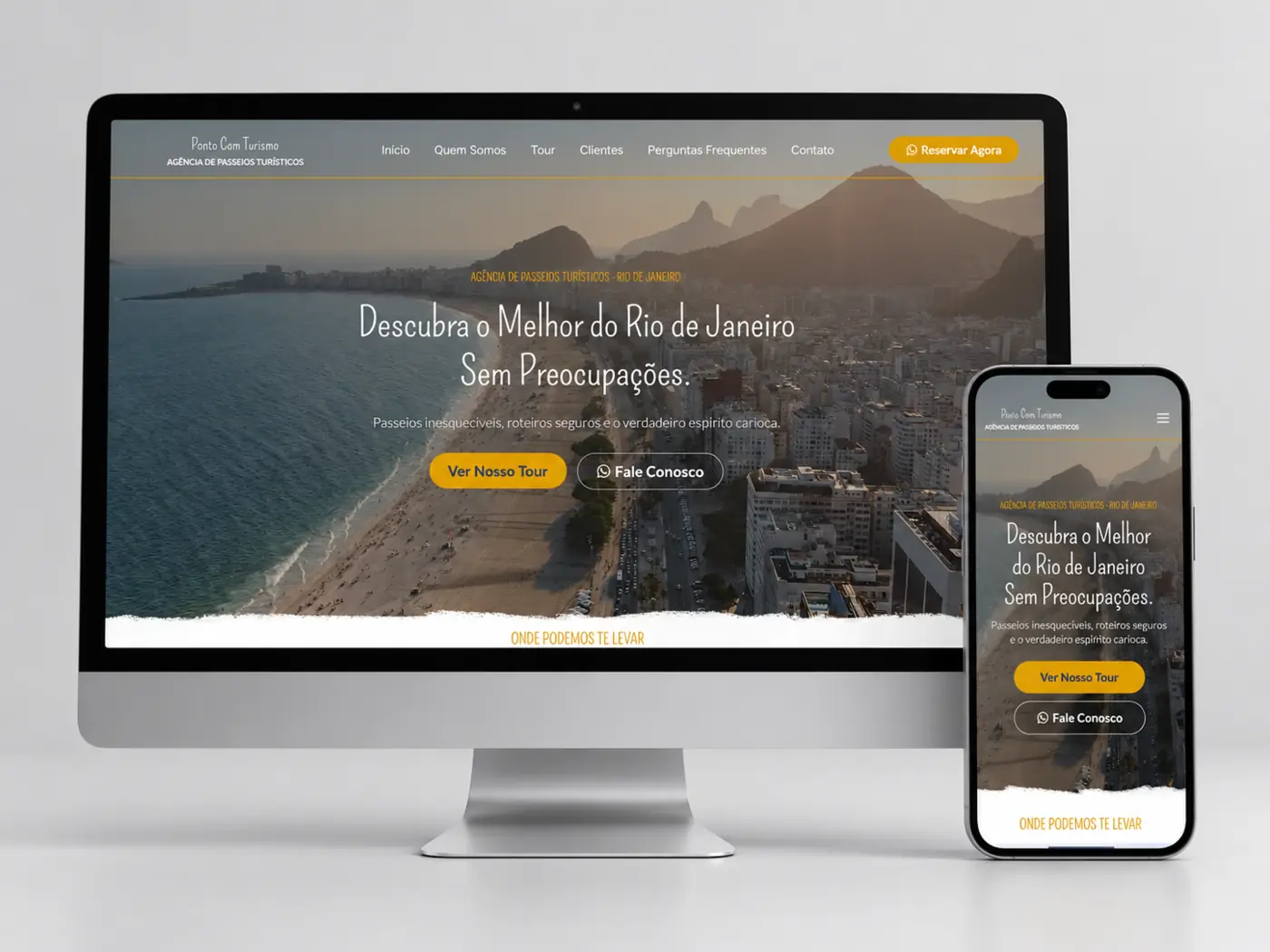 Site de turismo desenvolvido pela O!Job para a Ponto Com Turismo